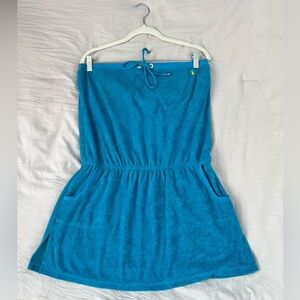 Ralph Lauren‎ Light Blue Terry Cloth Dress Size Large